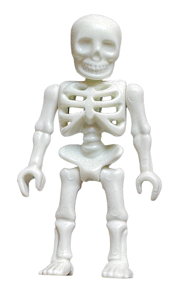 playmobil white cut-out skeleton